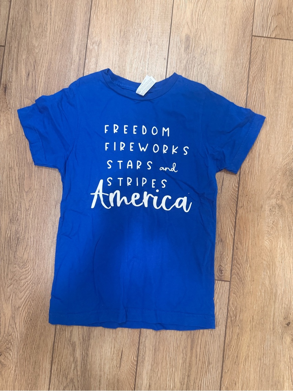 Kids' Blue "America" Graphic T-Shirt